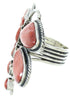 Large Statement Red Oyster Shell Dragonfly Ring Size 7-3/4 PS72680